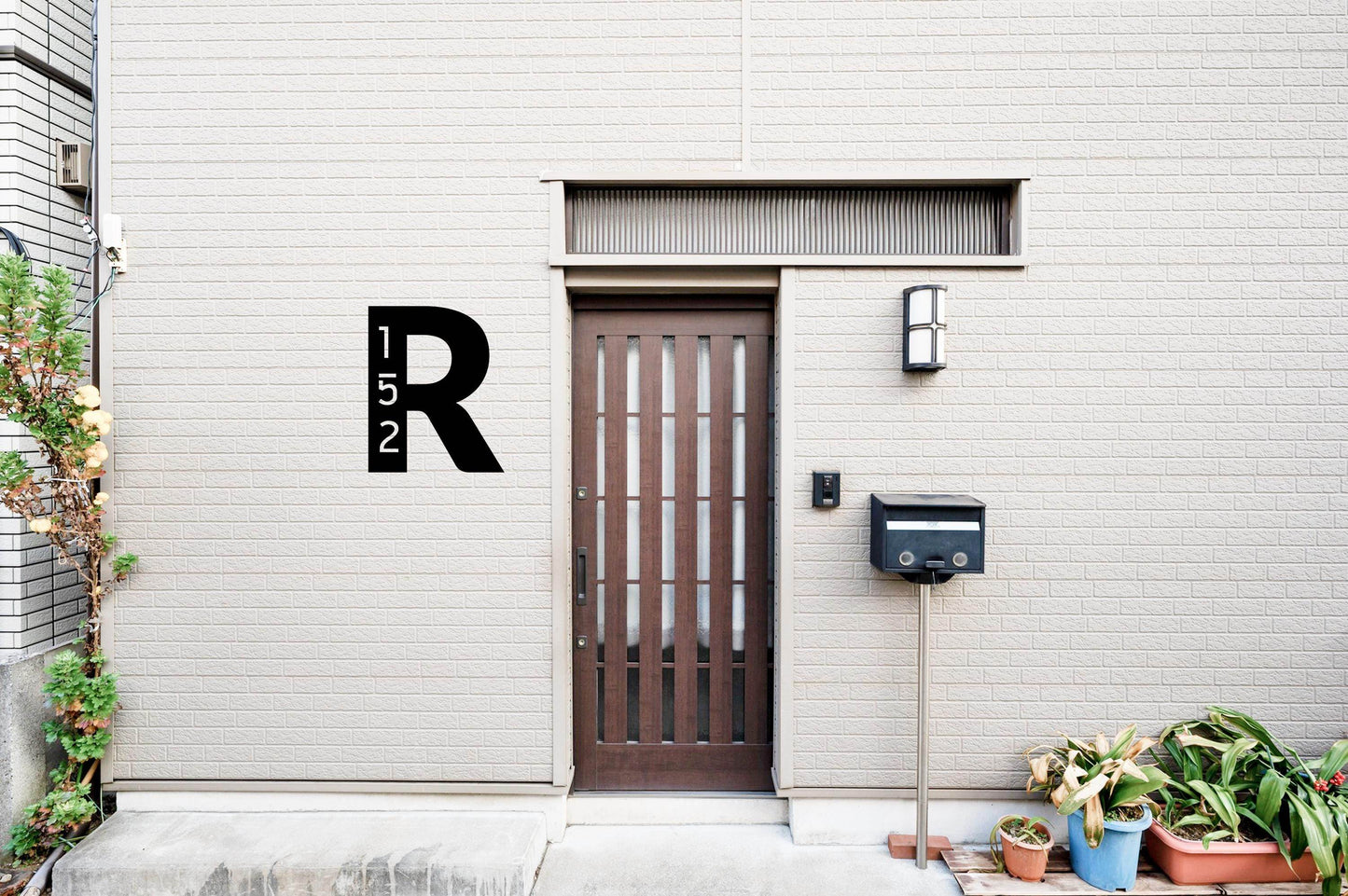 Custom Monogram Address Sign - Metal Art