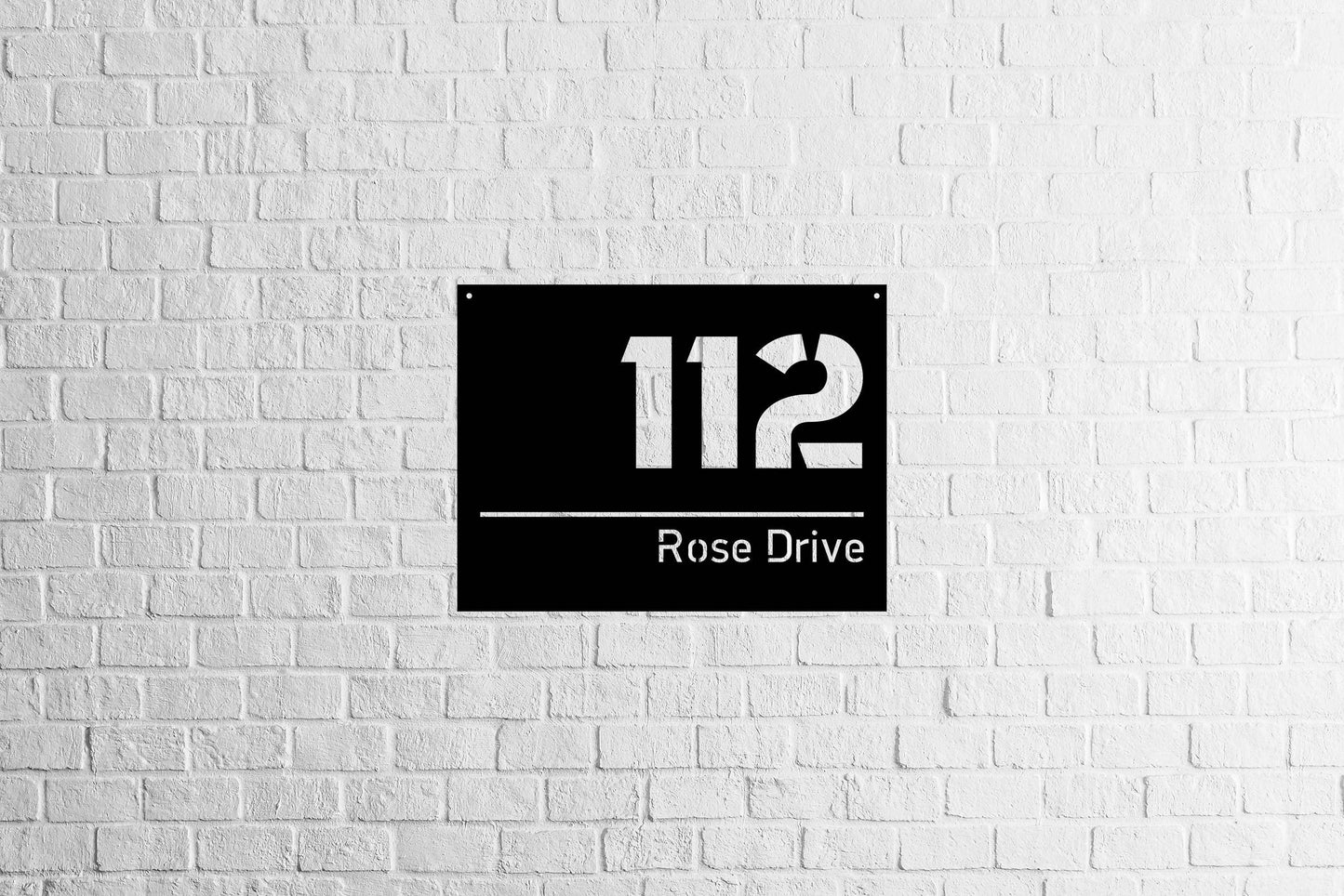 Custom House Address Sign - Metal Art
