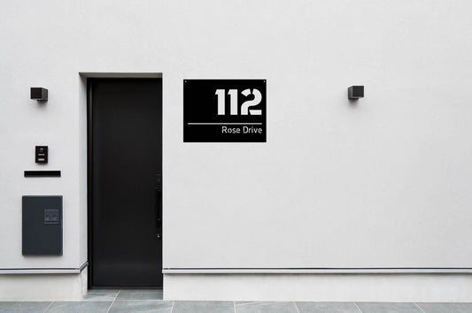 Custom House Address Sign - Metal Art