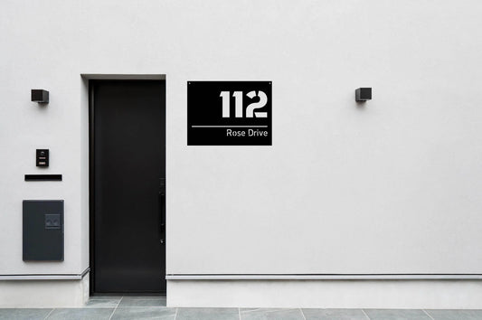 Custom House Address Sign - Metal Art