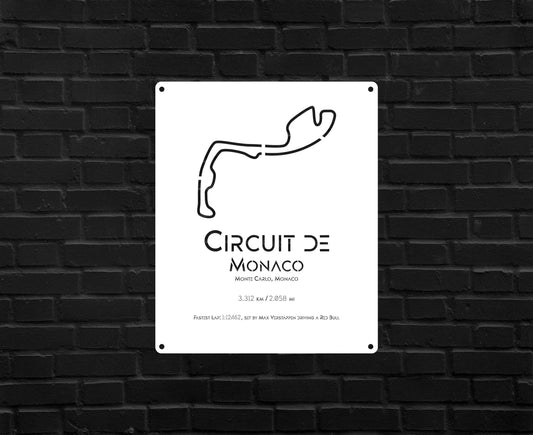 Monaco Circuit Metal Poster - Metal Art