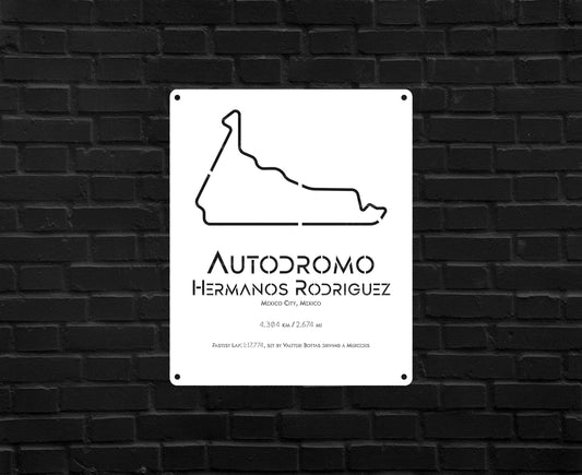 Mexico City Track Poster - Metal Art