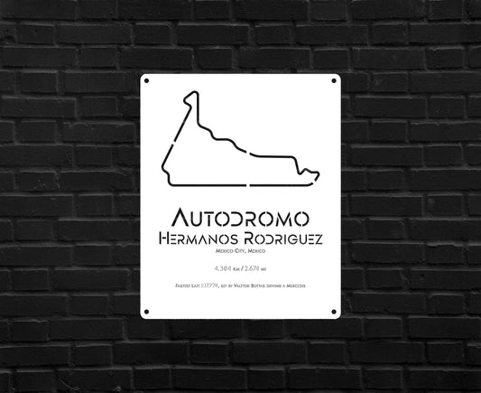 Mexico City Track Poster - Metal Art