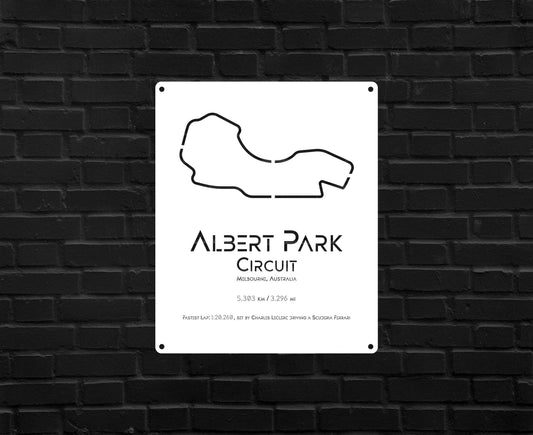 Melbourne Circuit Metal Poster - Metal Art