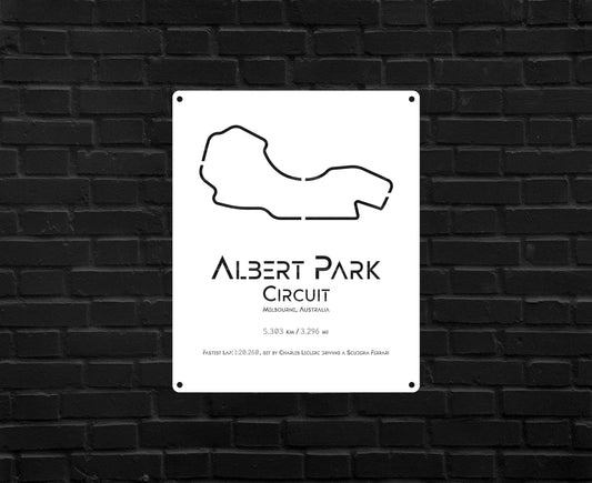 Melbourne Circuit Metal Poster - Metal Art