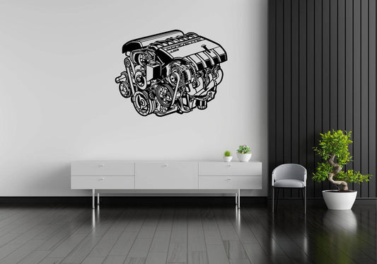 V8 Engine Metal Wall Art - Metal Art