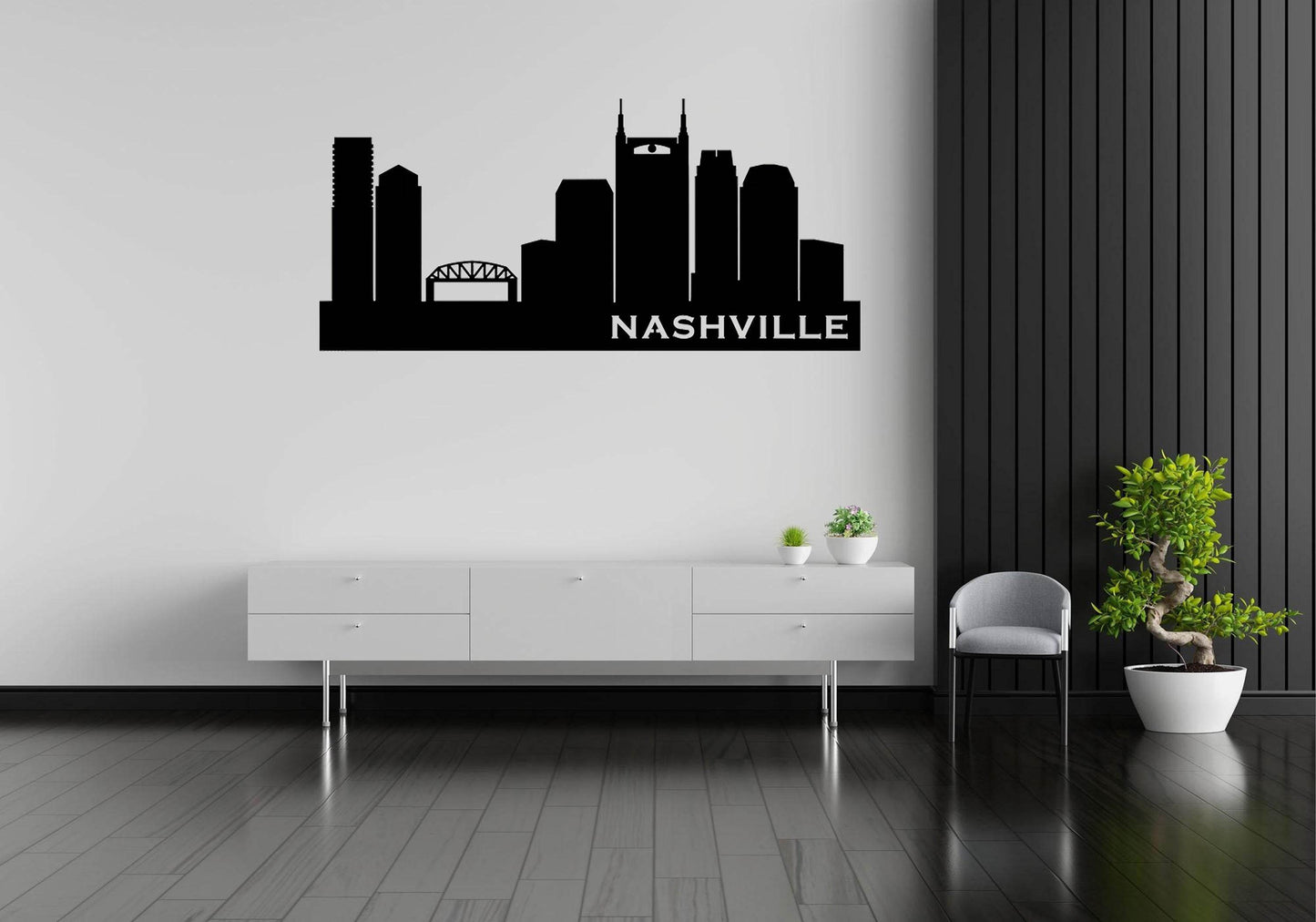 Nashville Skyline Metal Wall Art - Metal Art