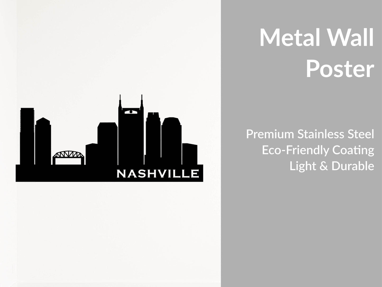 Nashville Skyline Metal Wall Art - Metal Art