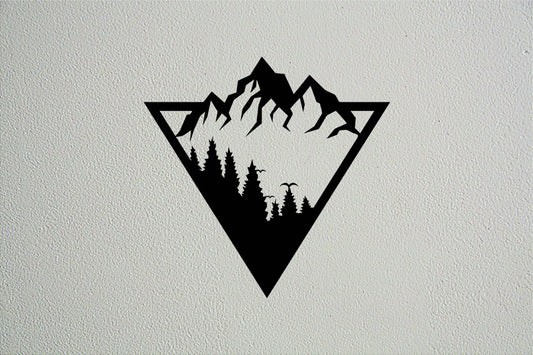 Mountain Forest Metal Wall Art - Metal Art