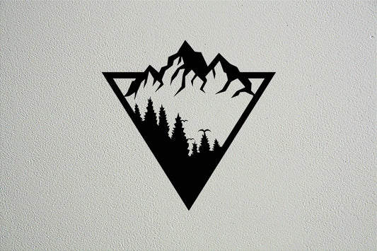 Mountain Forest Metal Wall Art - Metal Art