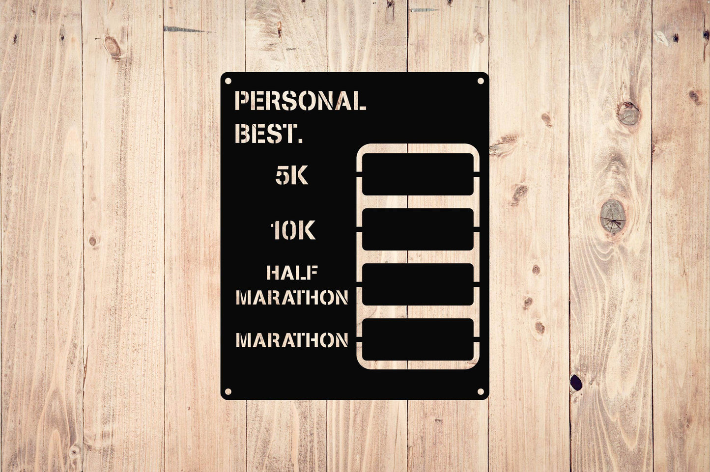 Custom Best Running Tracker - Metal Art