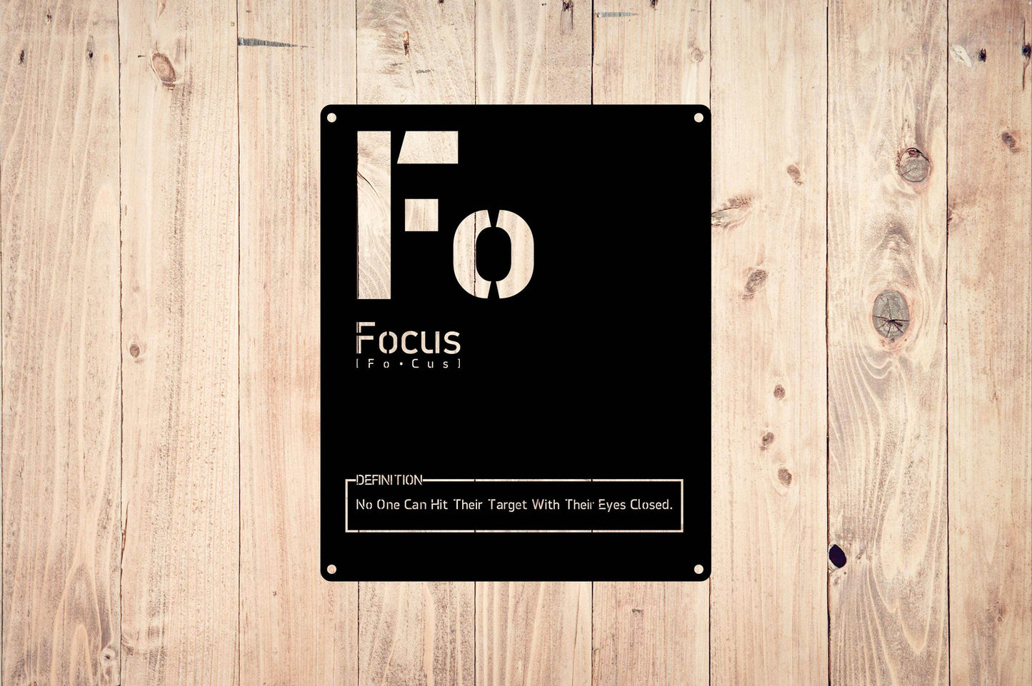 Focus Definition Wall Sign - Metal Art