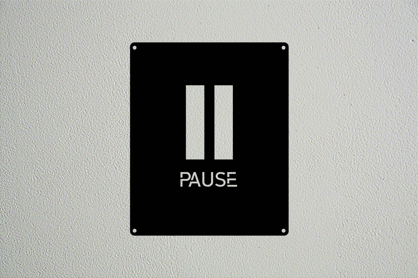 Pause Metal Wall Art - Metal Art
