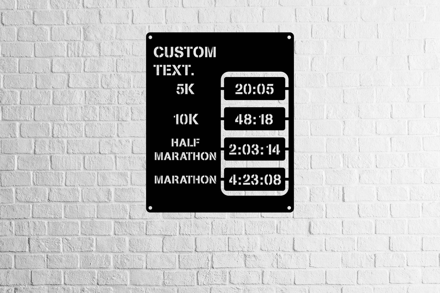 Custom Best Running Tracker - Metal Art