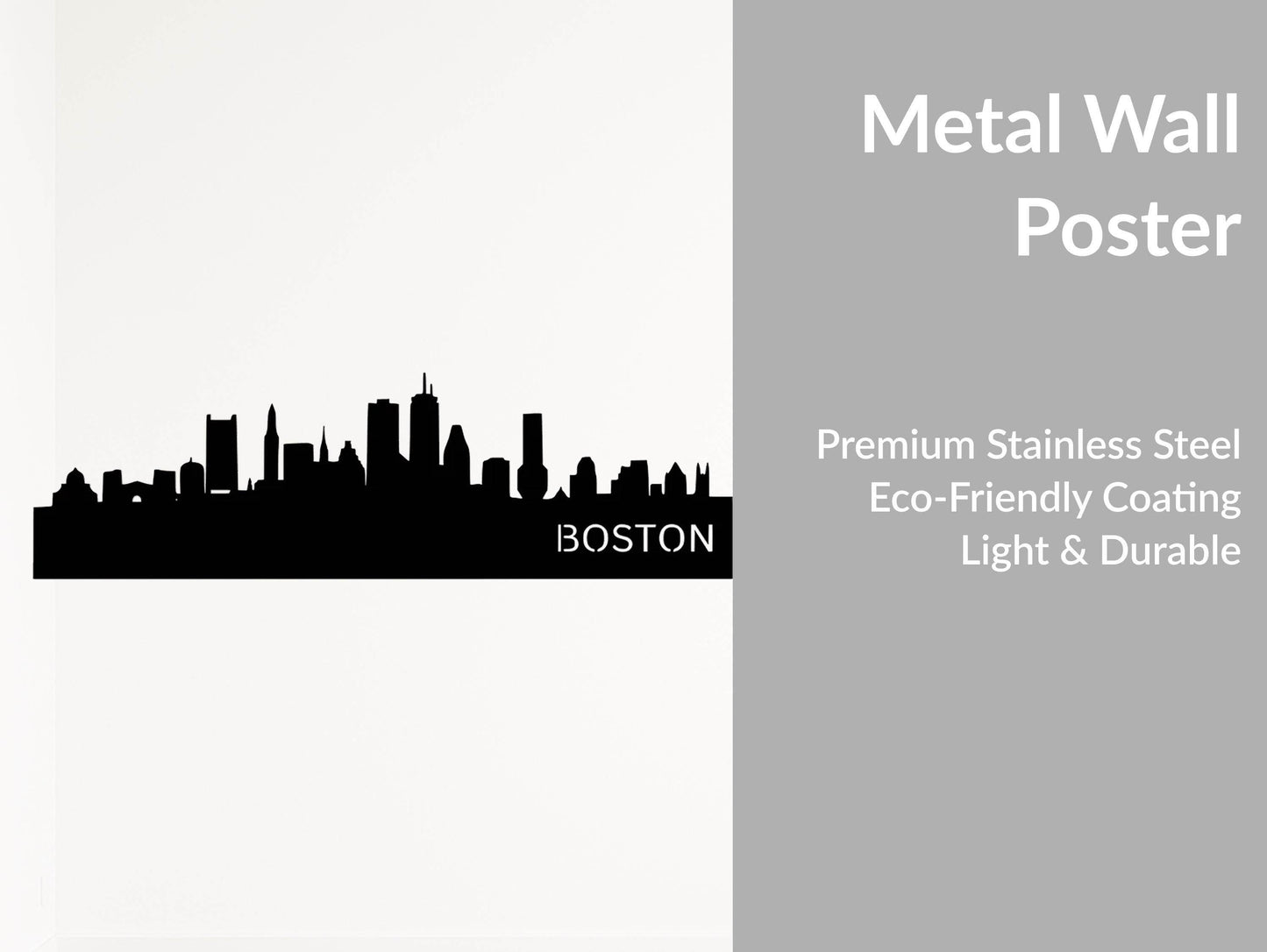 Boston Skyline Metal Art - Metal Art