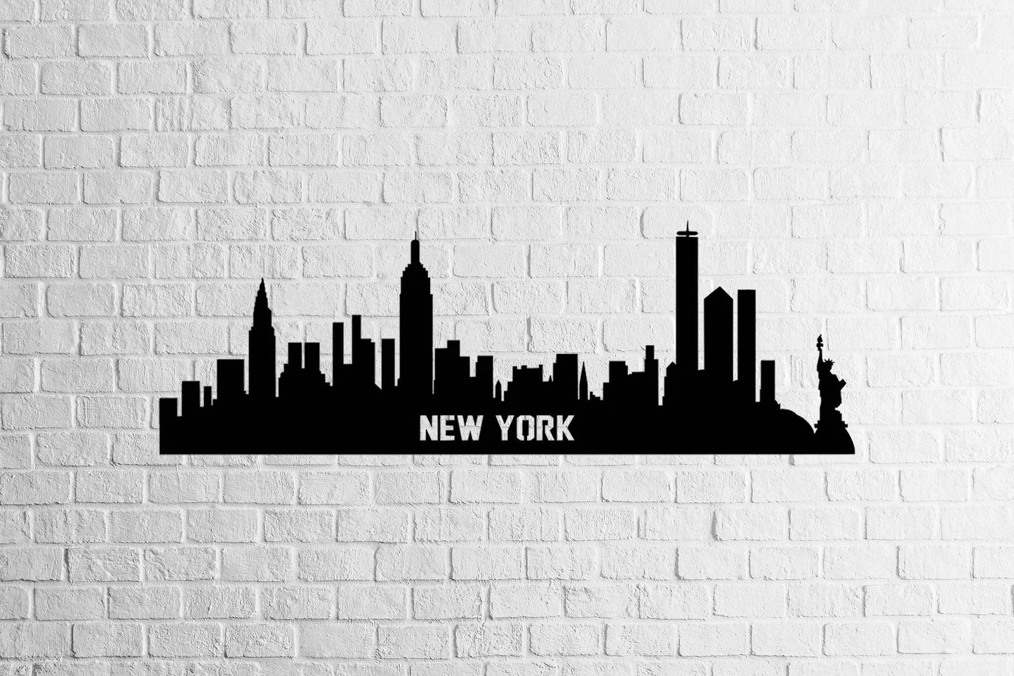 New York Steel Skyline Poster - Metal Art