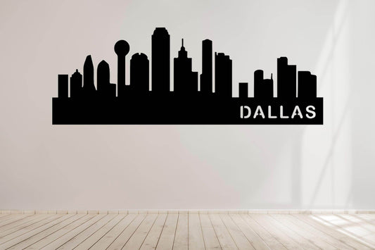 Dallas Skyline Metal Wall Art - Metal Art