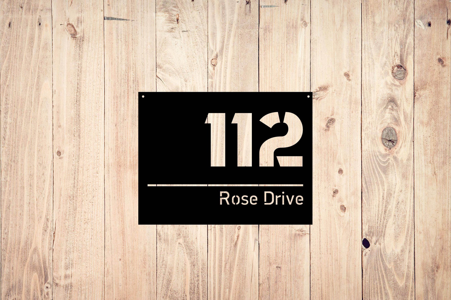 Custom House Address Sign - Metal Art