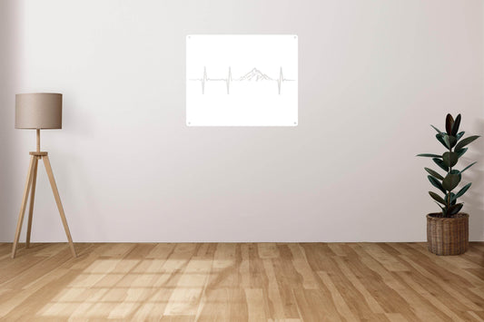 Mountain Heartbeat Metal Wall Art - Metal Art