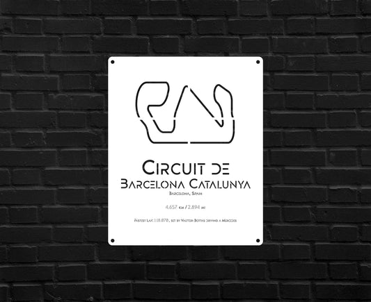 Barcelona Circuit Metal Poster - Metal Art