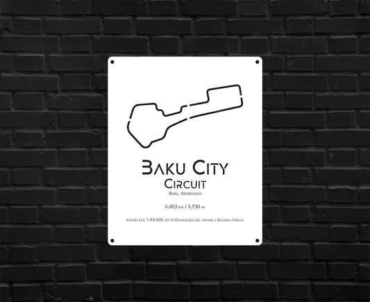 Baku Circuit Metal Poster - Metal Art