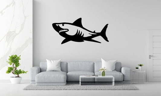 Shark Silhouette Metal Wall Art - Metal Art