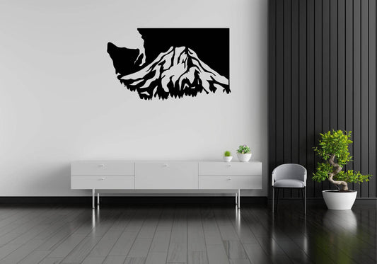 Washington State Mountain - Metal Art