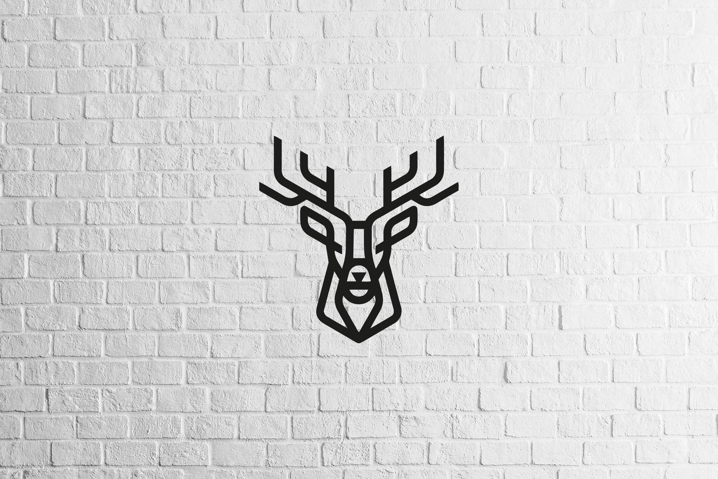 Geometric Deer - Metal Wall Art - Metal Art