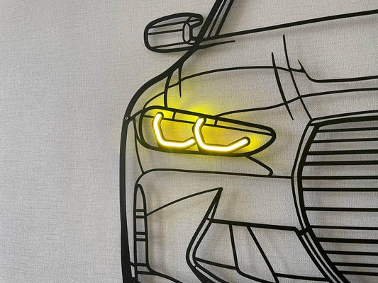 M3 G80 Front— Neon LED Metal Wall Art - Metal Art