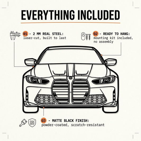 M4 G82 - Metal Wall Art - lifestyle