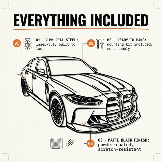 M3 G80 - Metal Wall Art - lifestyle