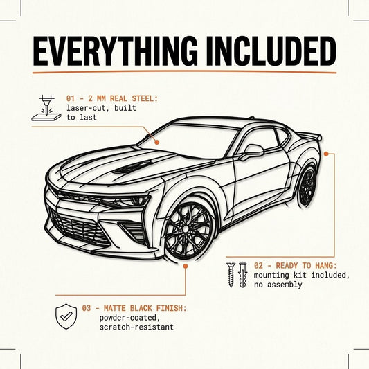 Camaro SS 2016 - Metal Wall Art - lifestyle