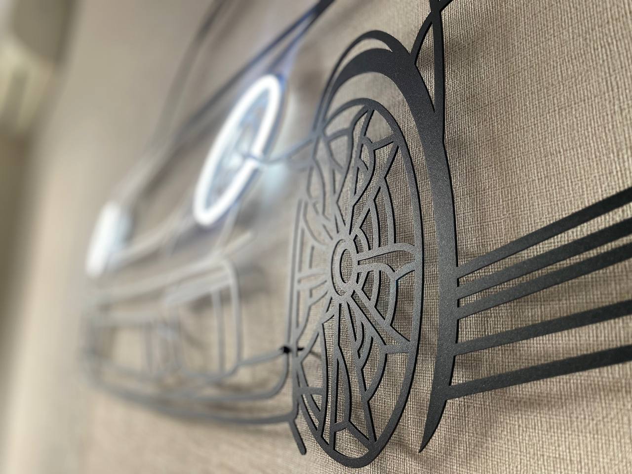 911 GT3  — Neon Metal Wall Art