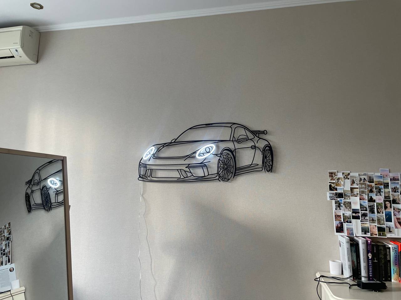 911 GT3  — Neon Metal Wall Art