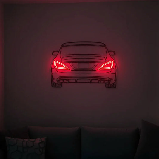 CLS AMG 63 Back — Neon LED Metal Wall Art - Metal Art