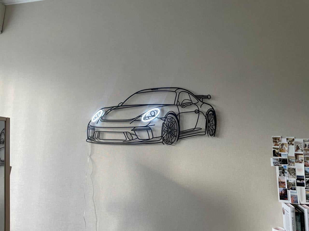 911 GT3  — Neon Metal Wall Art