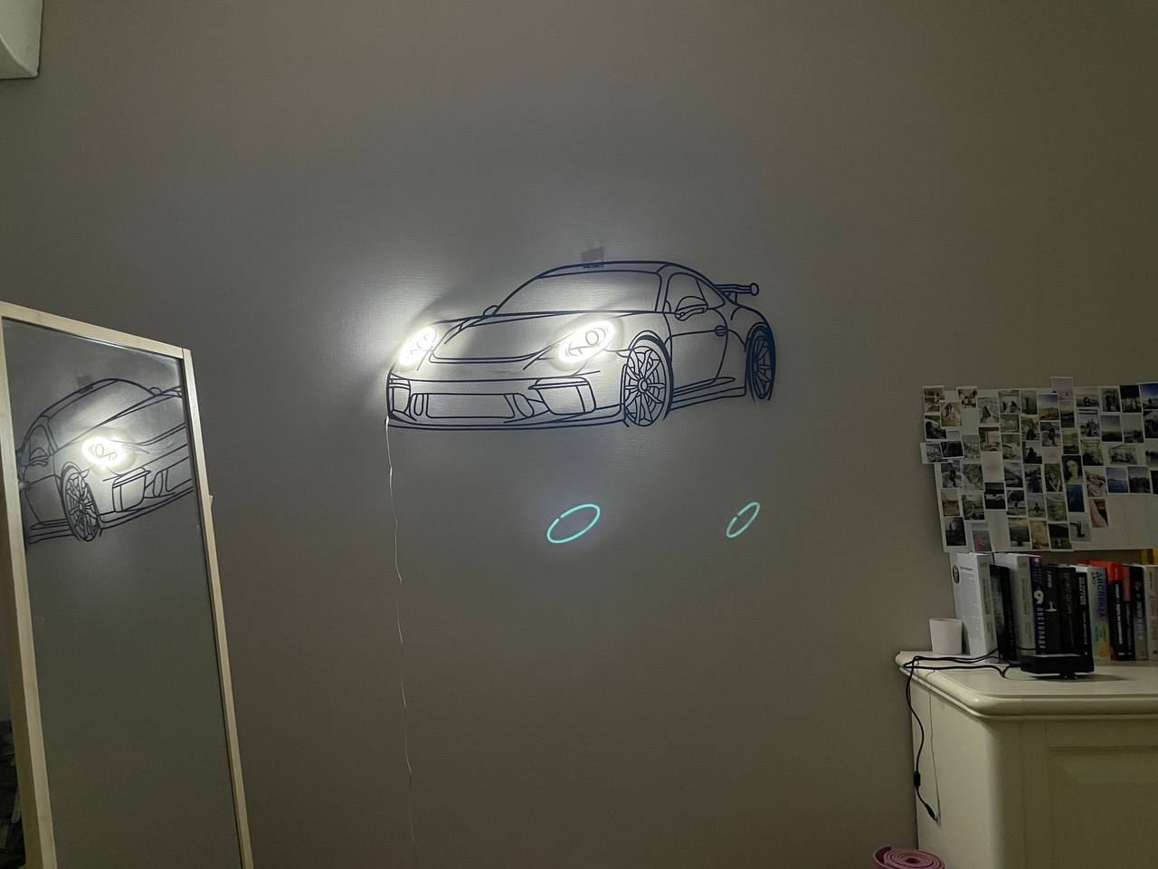 911 GT3  — Neon Metal Wall Art