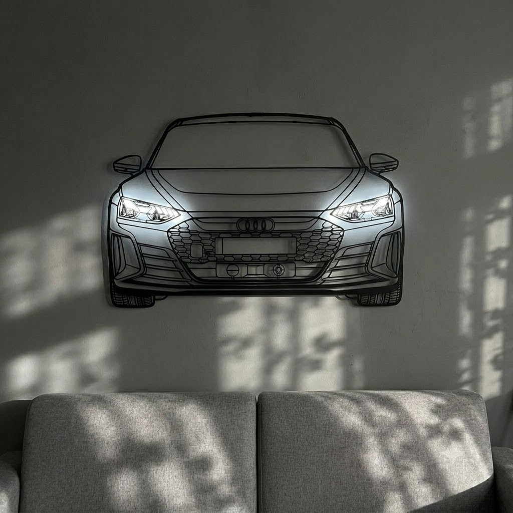 RS e-tron GT  — Neon LED Metal Wall Art