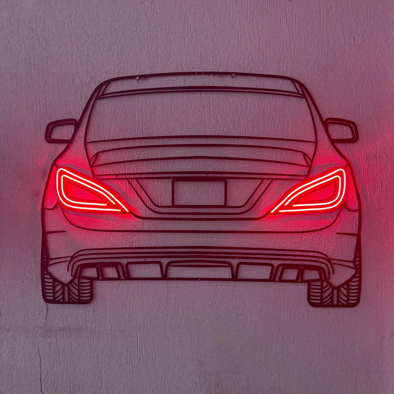 CLS AMG 63 Back — Neon LED Metal Wall Art - Metal Art