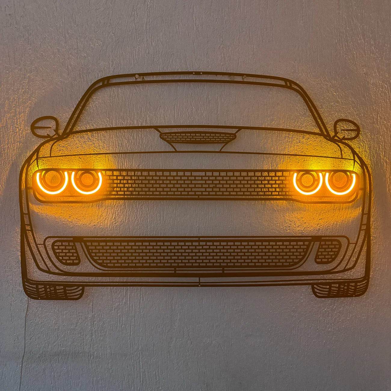 Challenger Front — Neon LED Metal Wall Art - Metal Art