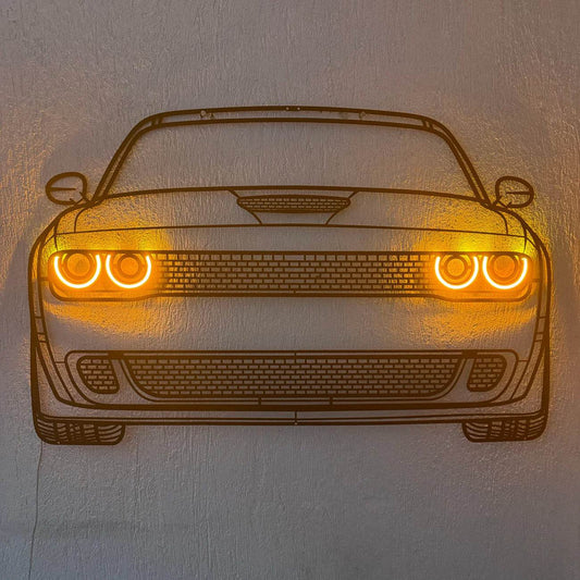 Challenger Front — Neon LED Metal Wall Art - Metal Art