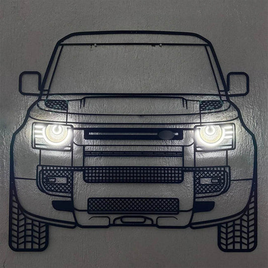 Defender Front — Neon LED Metal Wall Art - Metal Art