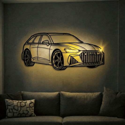 RS6  — Neon LED Metal Wall Art