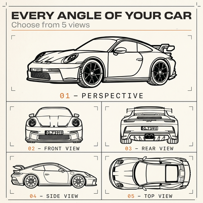 Your Personalized Car Metal Wall Art
