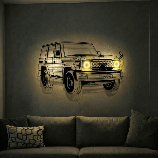 Land Cruiser  — Neon LED Metal Wall Art