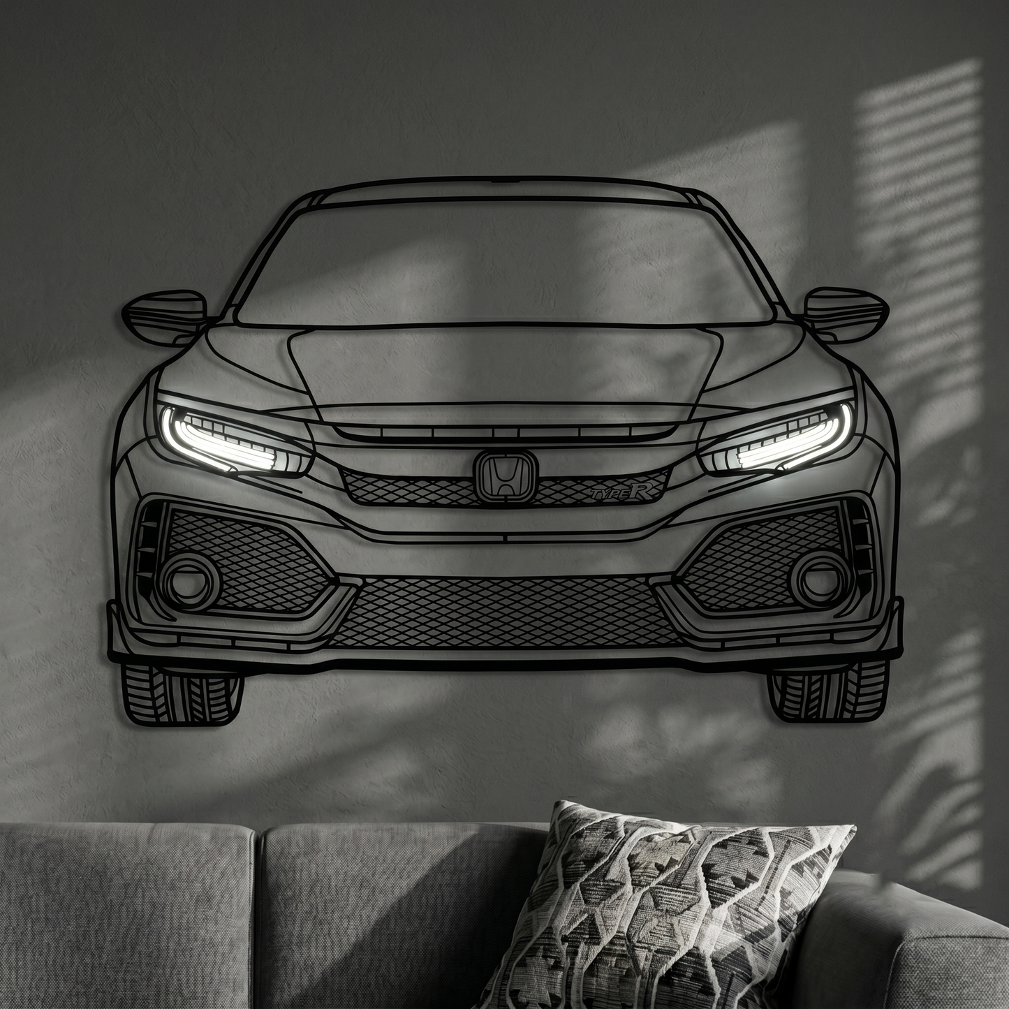 Civic Type R   — Neon LED Metal Wall Art
