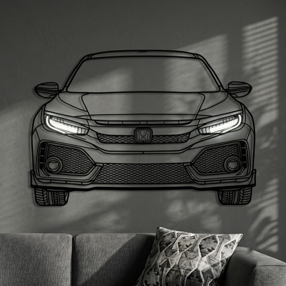 Civic Type R   — Neon LED Metal Wall Art