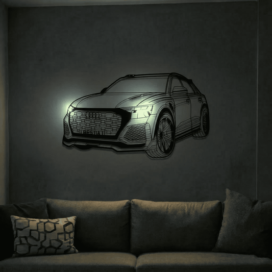 RS Q8  — Neon LED Metal Wall Art