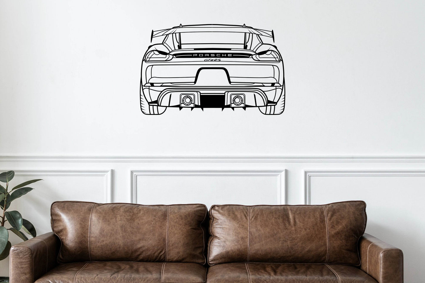 718 Cayman GT4 RS Rear View - Metal Wall Art - Metal Art