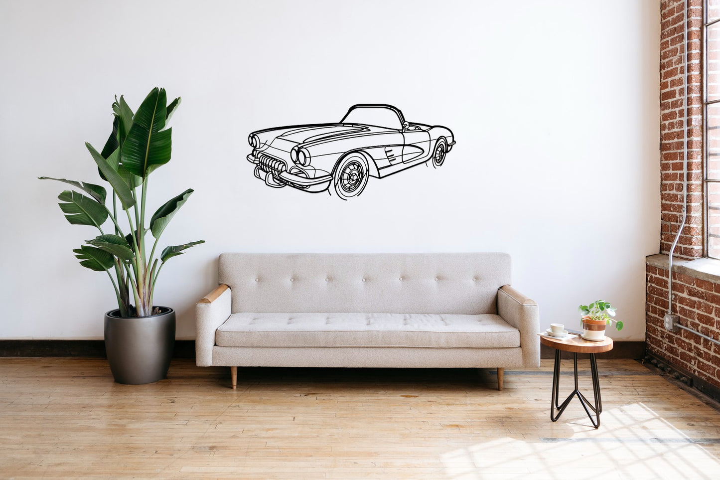 Corvette C1 1960 - Metal Wall Art